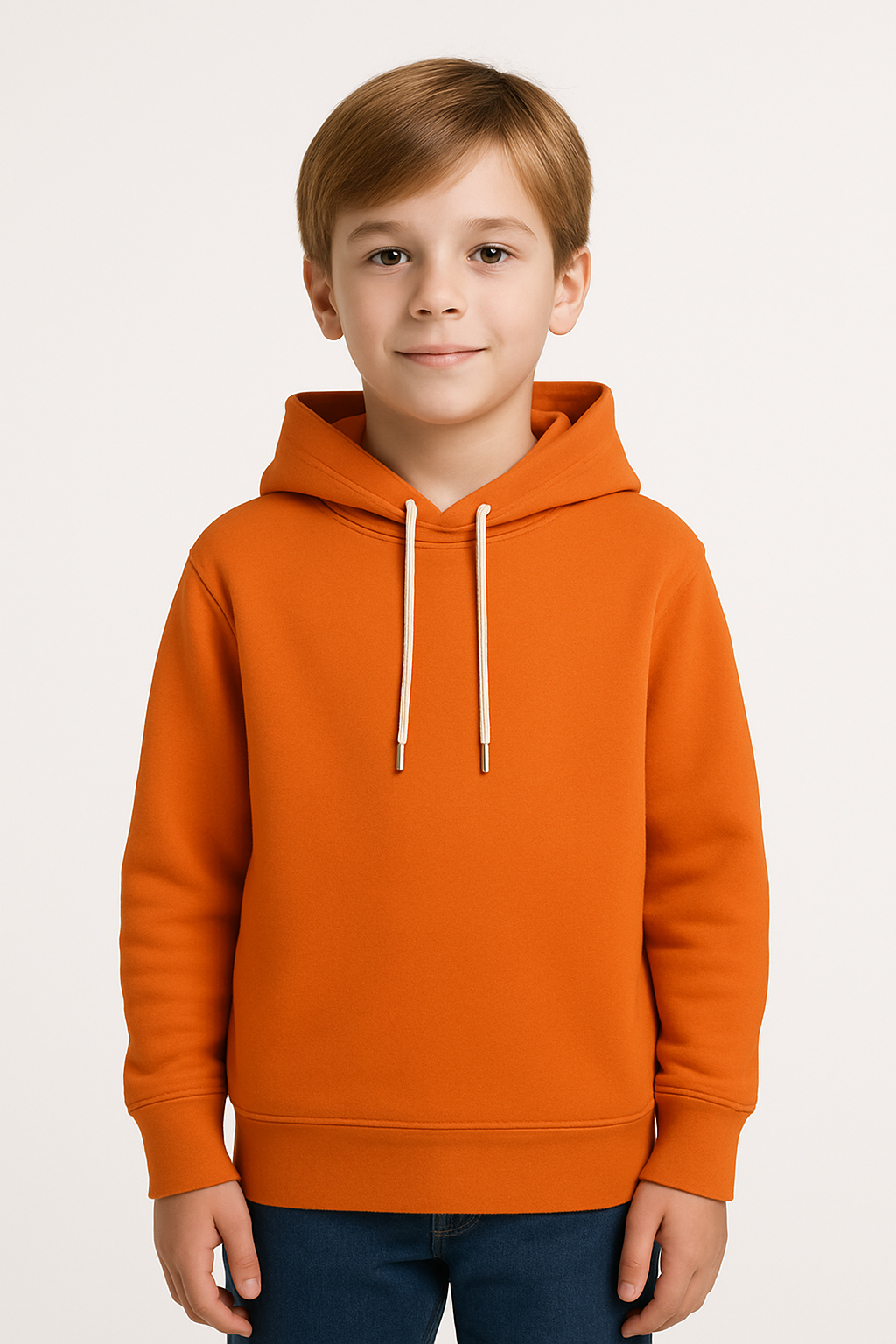 Hoodie Naranja para Niño | Sudadera Infantil Cómoda y Colorida