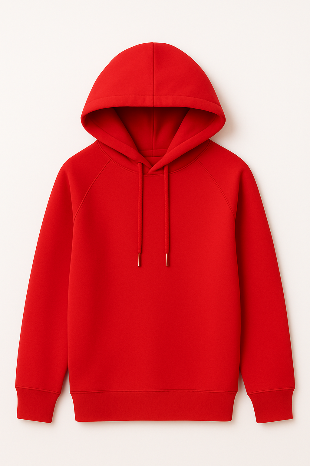 Hoodie unicolor rojo para niña