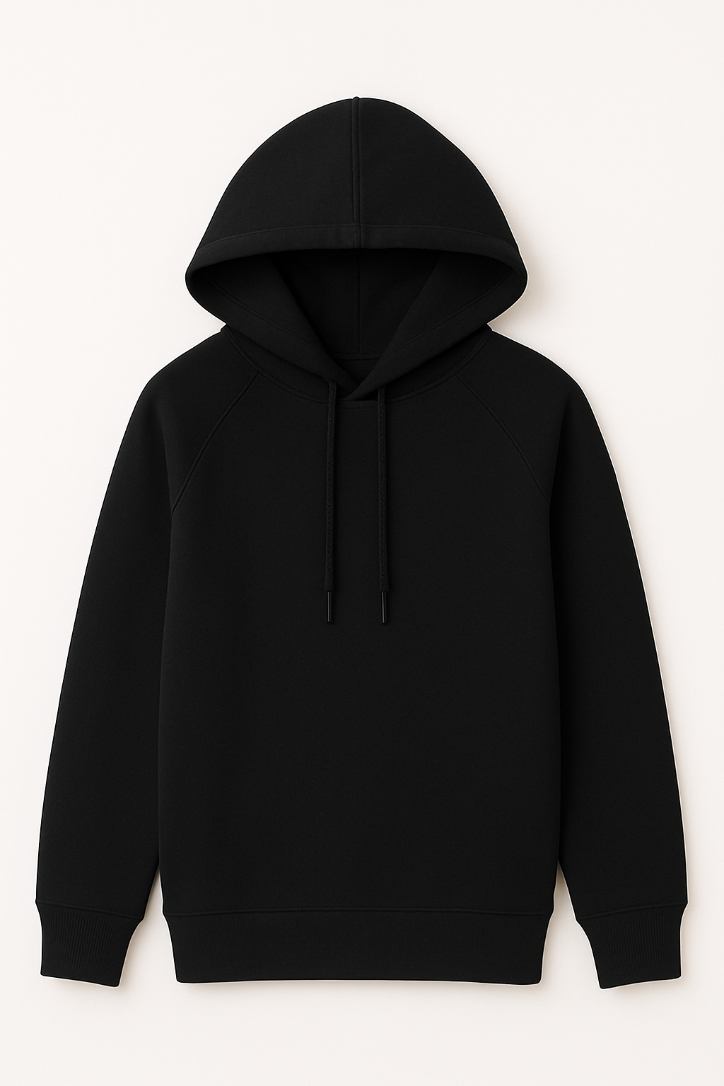 Hoodie unicolor negro para niña
