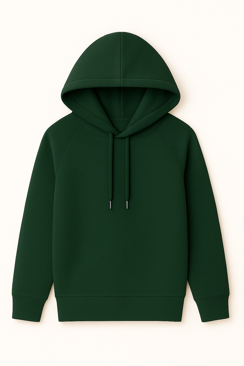 Hoodie unicolor verde para niña