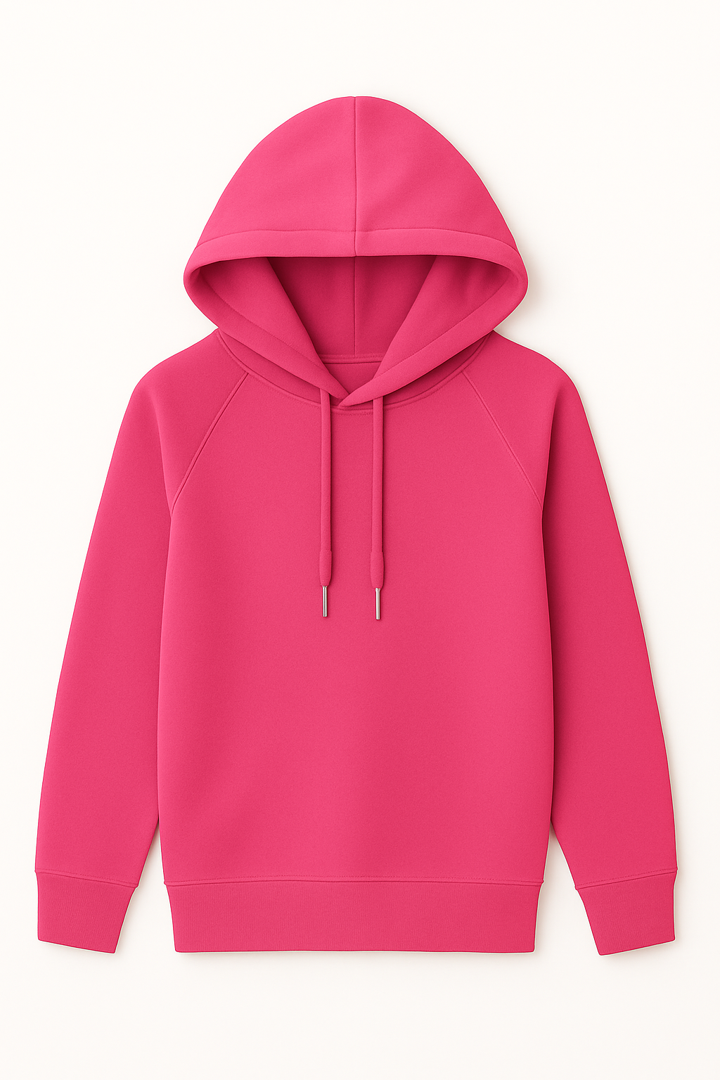 Hoodie unicolor rosa para niña