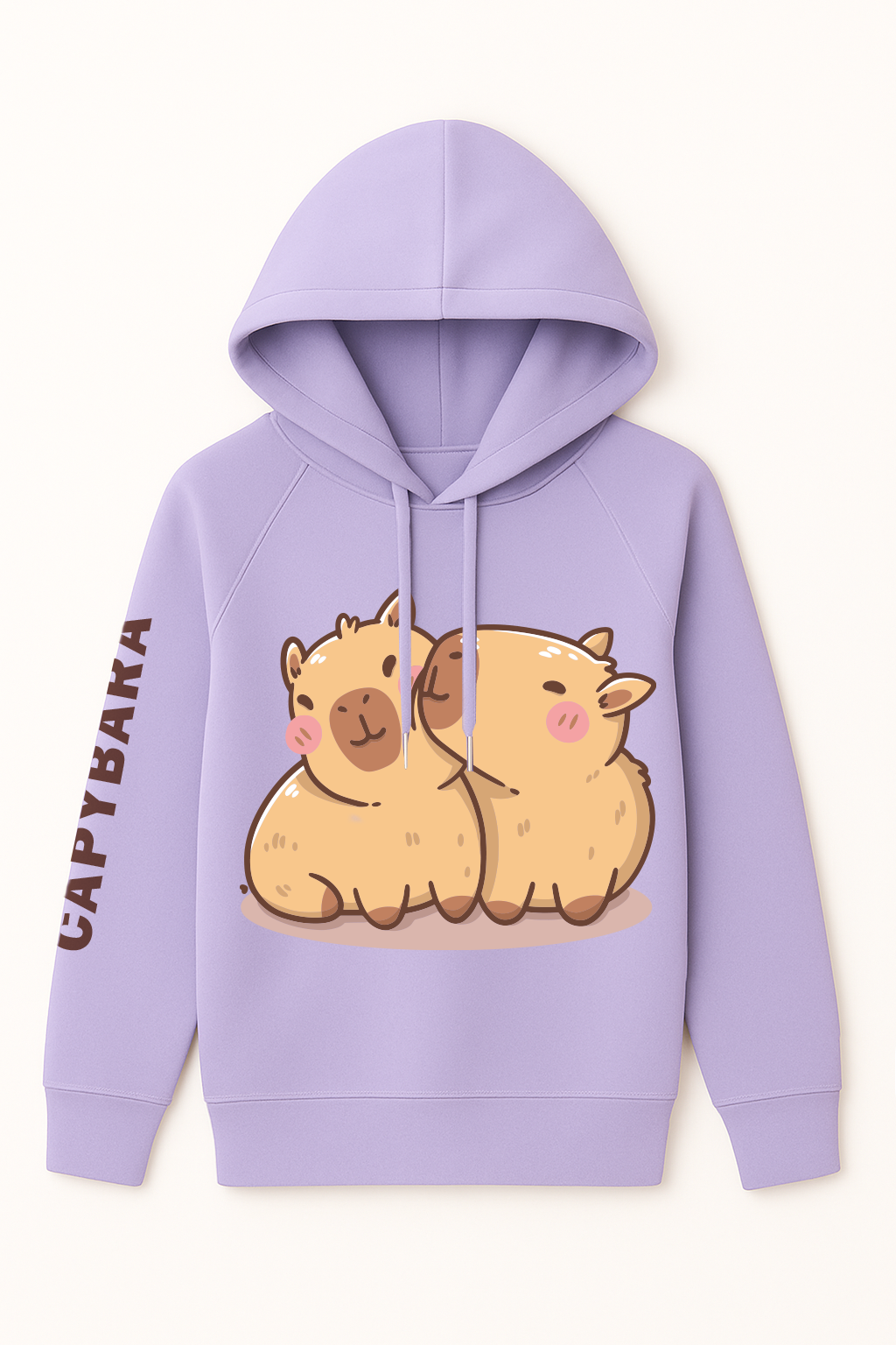 Hoodie-lila-capybara-besos