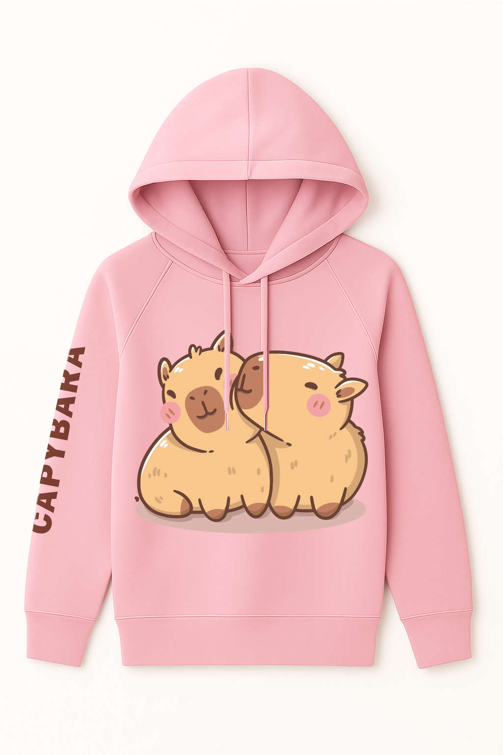 Hoodie Capybara Rosa – Diseño Rosa