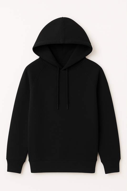Hoodie unicolor negro para niña