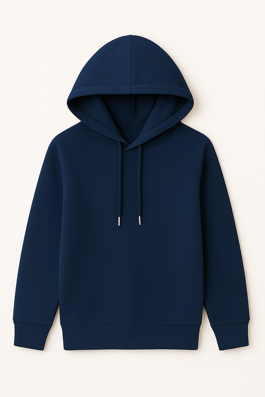 Hoodie unicolor azul oscuro para niña