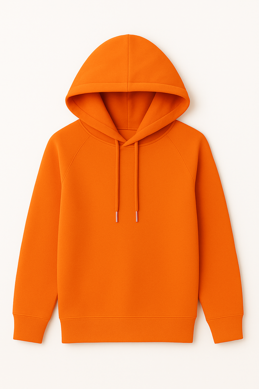 Hoodie unicolor naranja para niña