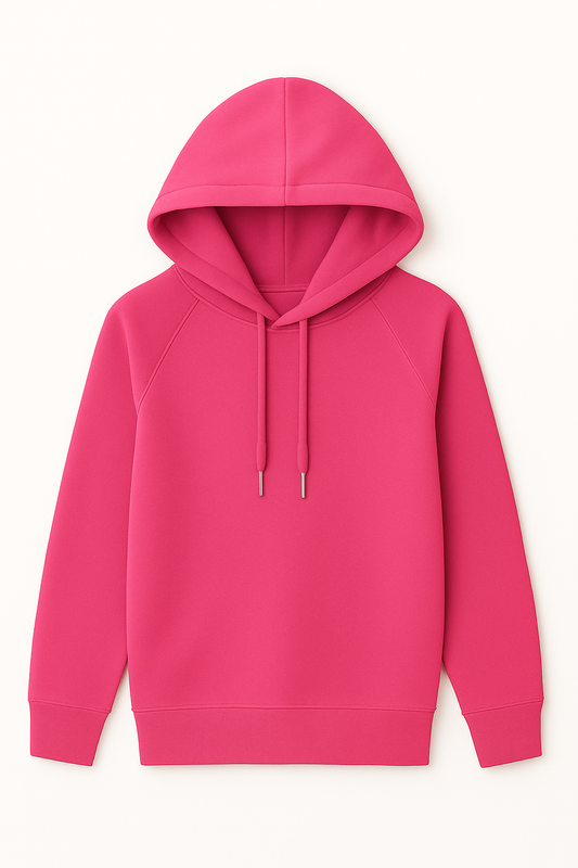 Hoodie unicolor rosa para niña
