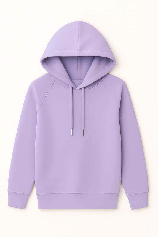 Hoodie unicolor lila para niña