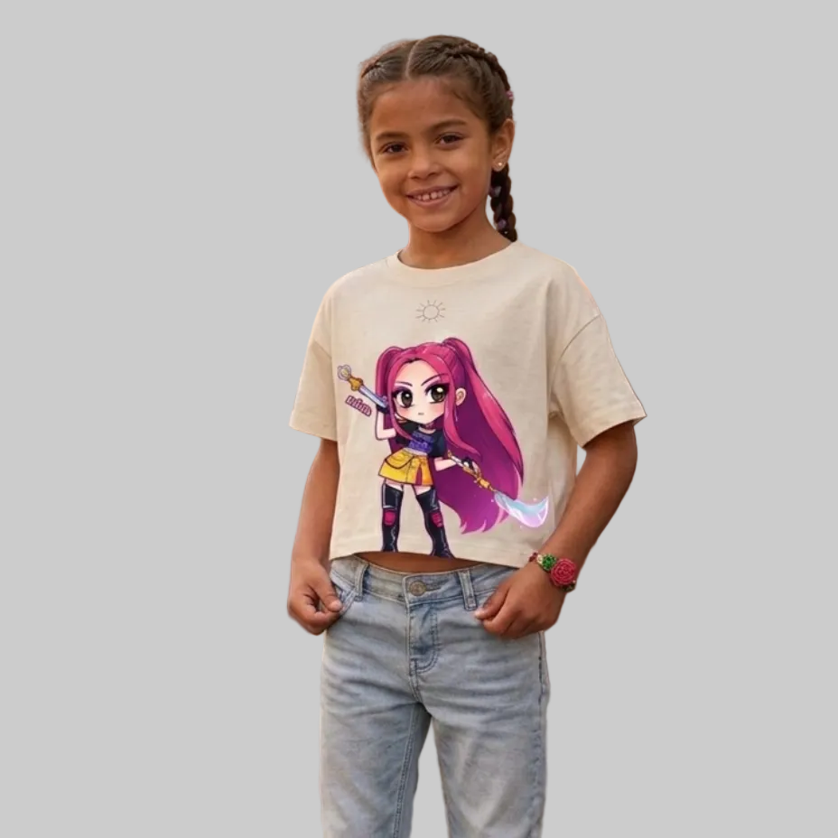 Camiseta overzise niñas rummi Kpop
