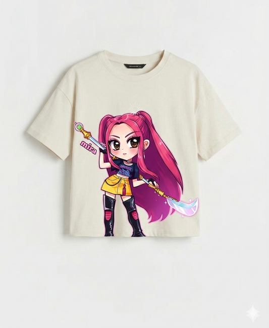 Camiseta overzise niñas rummi Kpop